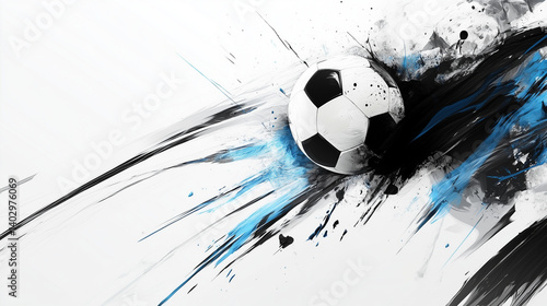 soccer ball on a abstract background
