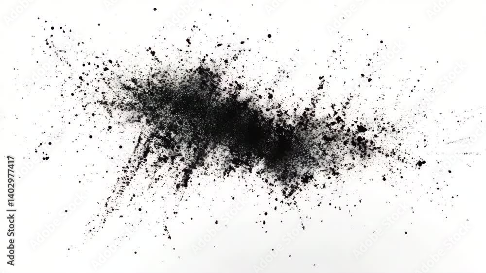 Abstract black ink splatter creating an artistic background with dynamic movement and texture Abstract black ink splatter creating an artistic background with dynamic movement and texture