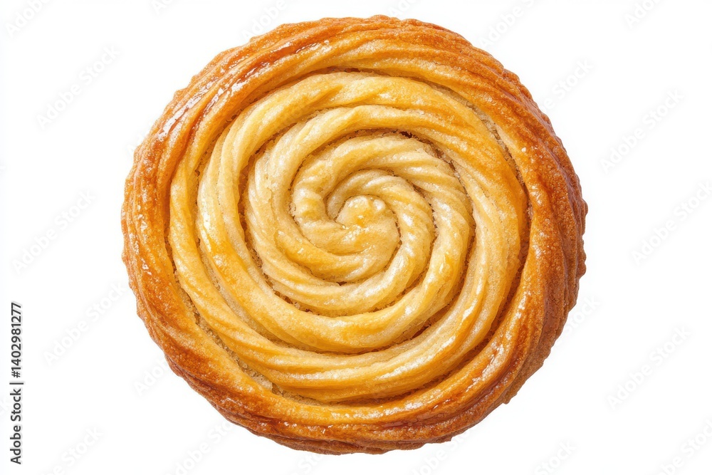 Delicious pastry roll close up shot on white background Delicious pastry roll close up shot on white background