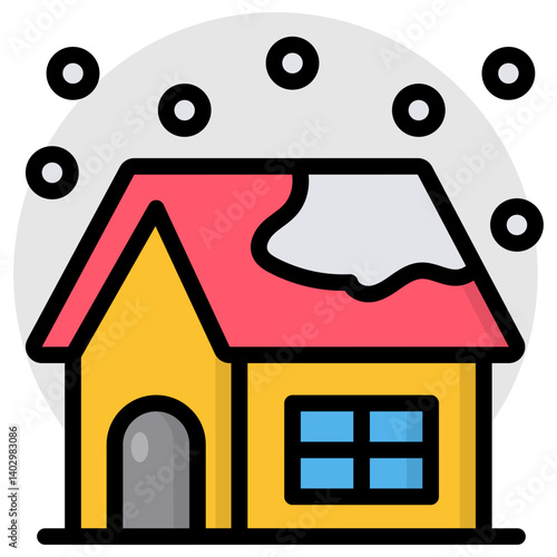 Modern design icon of snowfall 
