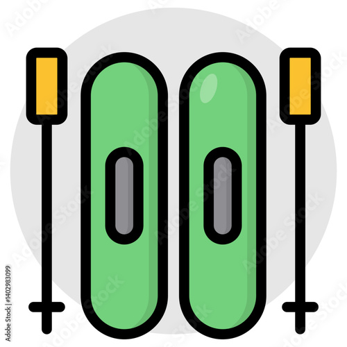 An icon design of ski accessory 