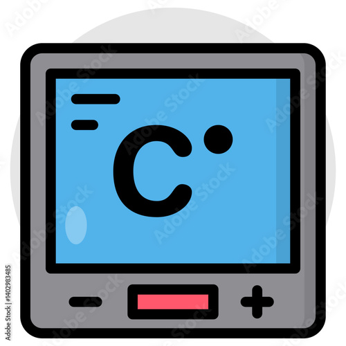 An icon design of celsius 