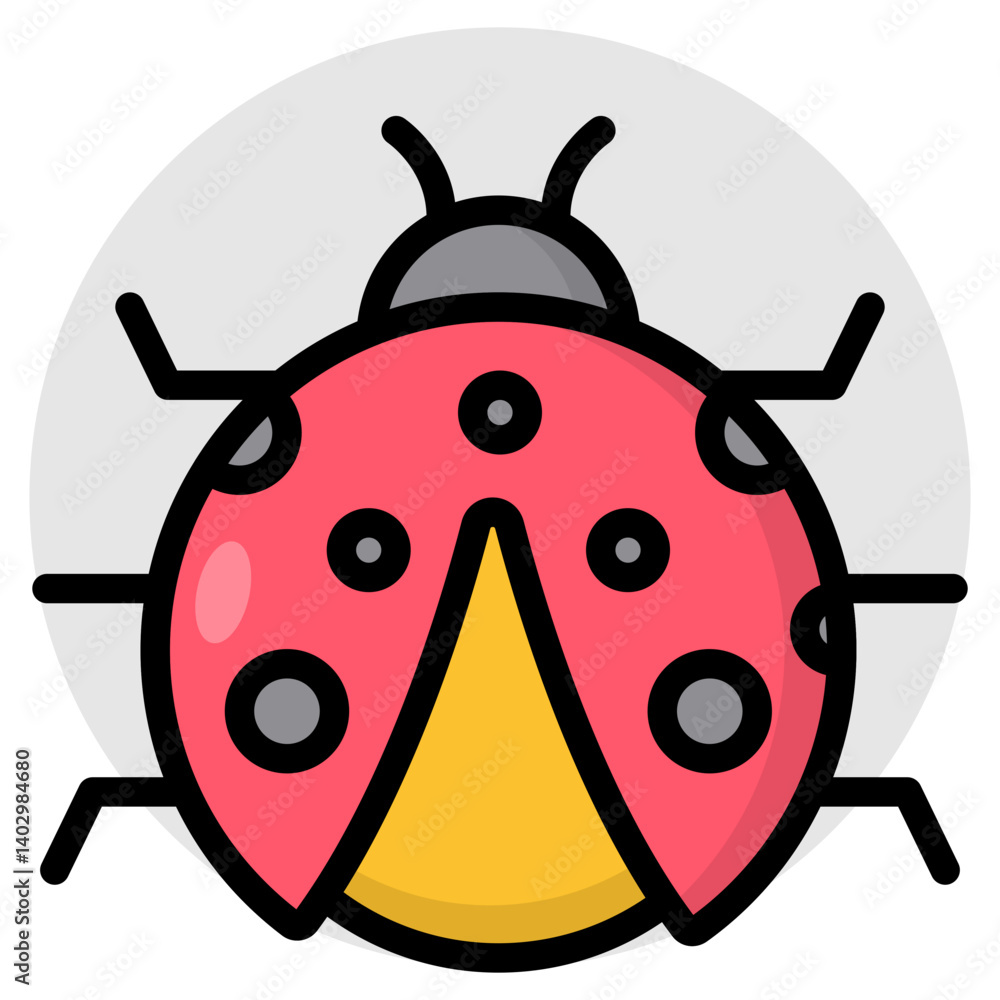 Obraz premium A colored design icon of bug