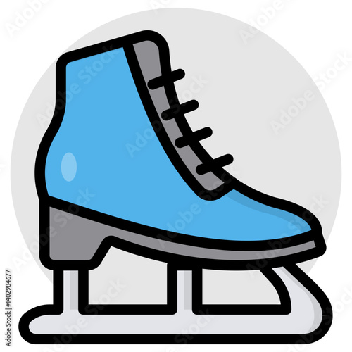 Vector design of ice skate 