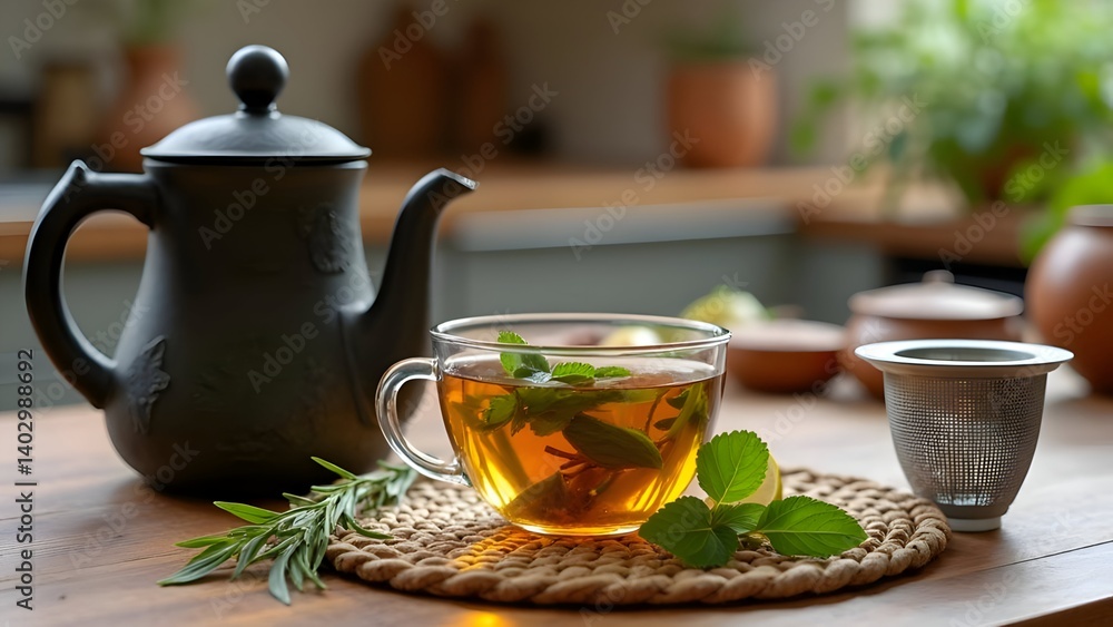 cup of tea and teapot cup of tea and teapot