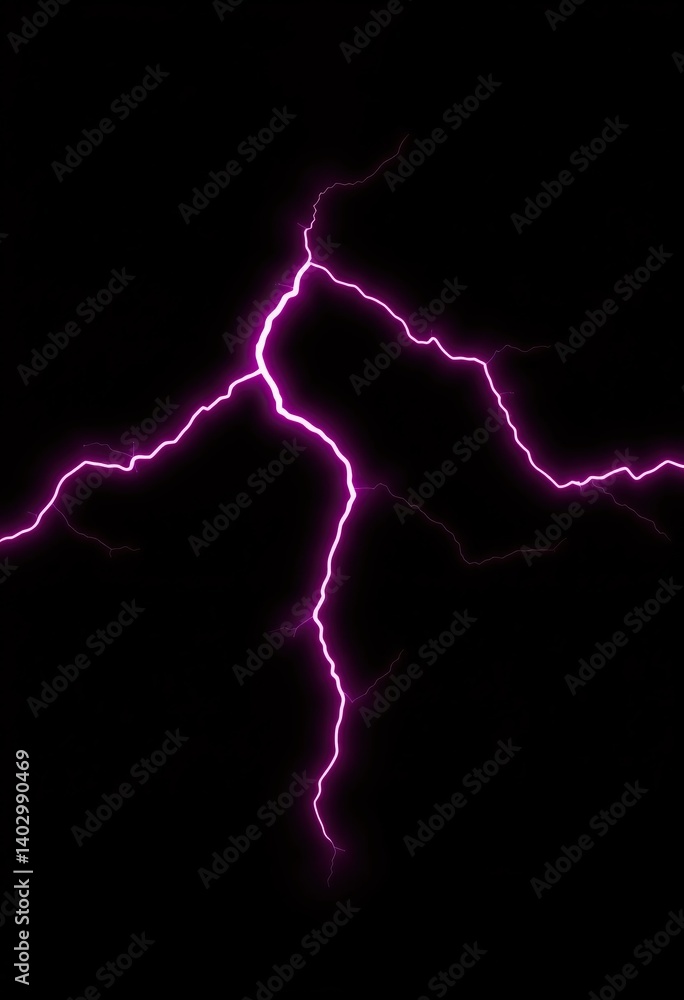 Electric Lightning Bolts Arcing Across Black Background Power and Energy Concept Electric Lightning Bolts Arcing Across Black Background Power and Energy Concept