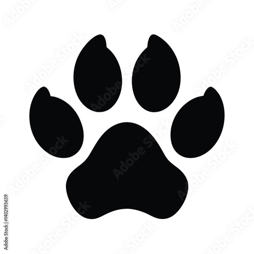 cat paw print vector silhouette