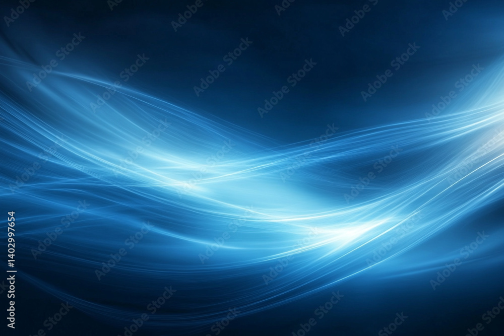 Serene Blue Waves Abstract Art Peaceful Flowing Energy Serene Blue Waves Abstract Art Peaceful Flowing Energy