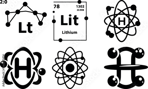 Atomic Elements: A series of atomic elements, illustrated with intricate detail, showcasing the beauty and complexity of the building blocks of the universe.