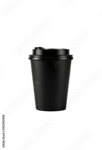Wallpaper Mural Black Coffee Cup with Lid, Transparent Background. Takeout. Torontodigital.ca