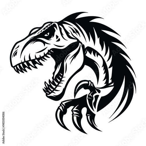 Dinosaur sketch vector 