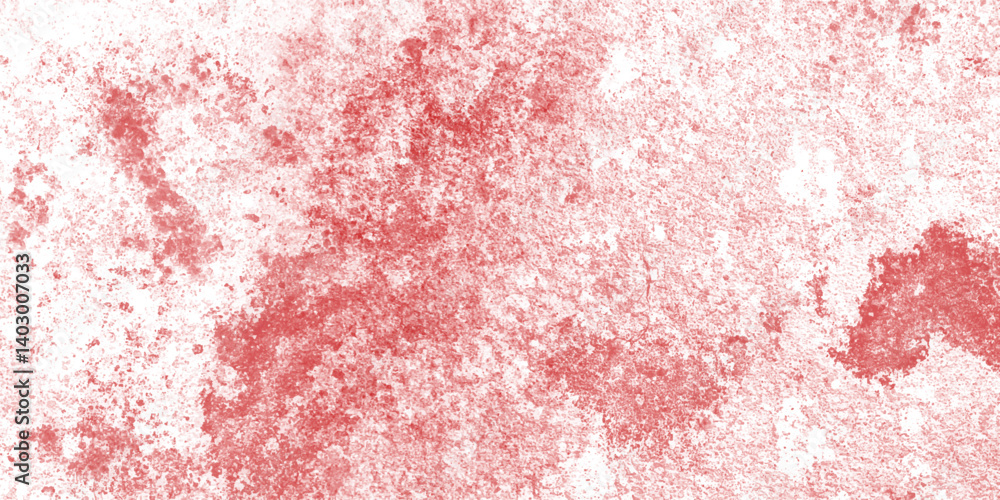 Fototapeta premium Faded concrete wall background with red paint and rough textures