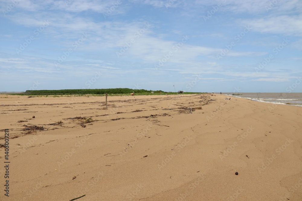 Galibi, Suriname. 23-10-2022. At the mouth of the Maroni River on a nature reserve for birds and sea turtles.
