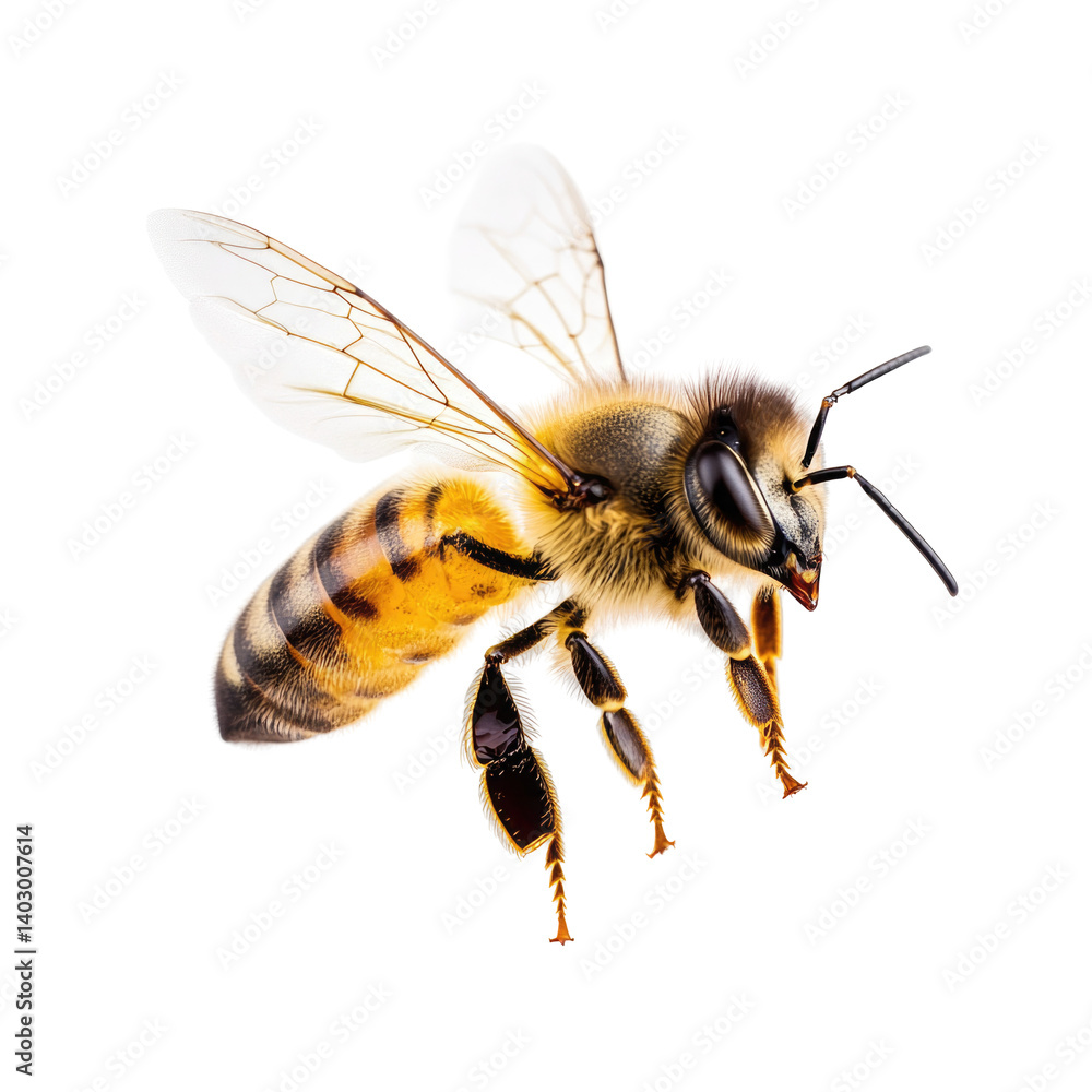 Bee Collecting Honey on transparent background Bee Collecting Honey on transparent background