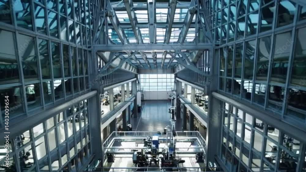 Modern office interior showcasing open space design Modern office interior showcasing open space design