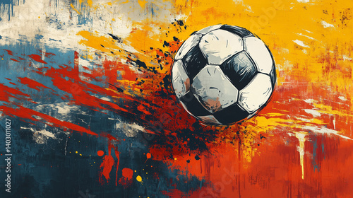 soccer ball watercolor background