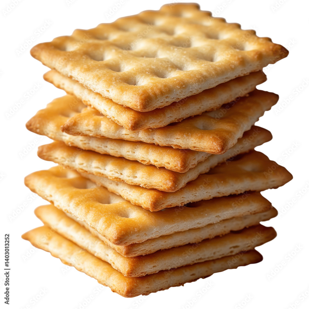 Deliciously stacked crispy crackers ready to elevate your snacking experience anytime and anywhere, Transparent Background PNG Deliciously stacked crispy crackers ready to elevate your snacking experience anytime and anywhere, Transparent Background PNG