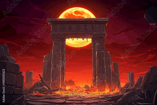 Old gate in the desert 