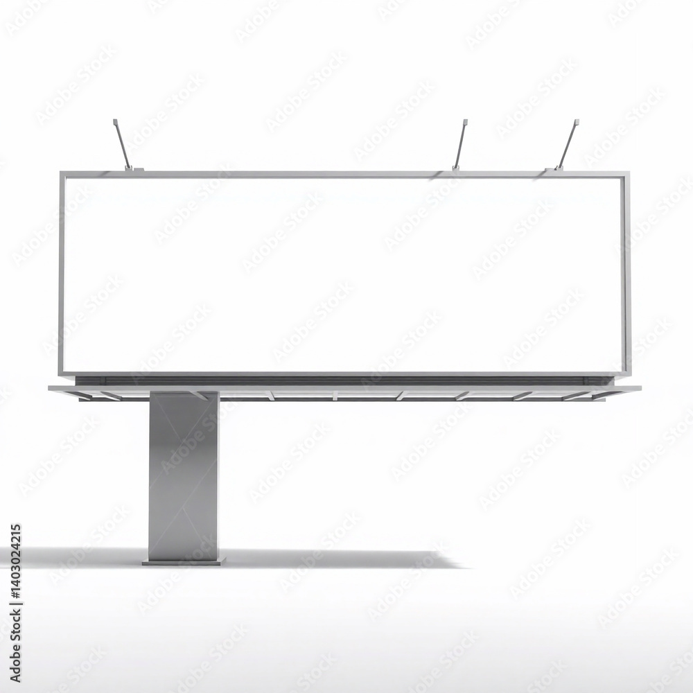 Obraz premium Blank Billboard on Minimalistic Background