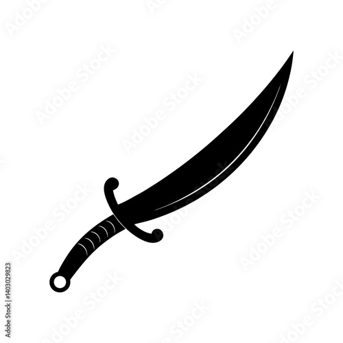 Cutlass Silhouette vector illustration