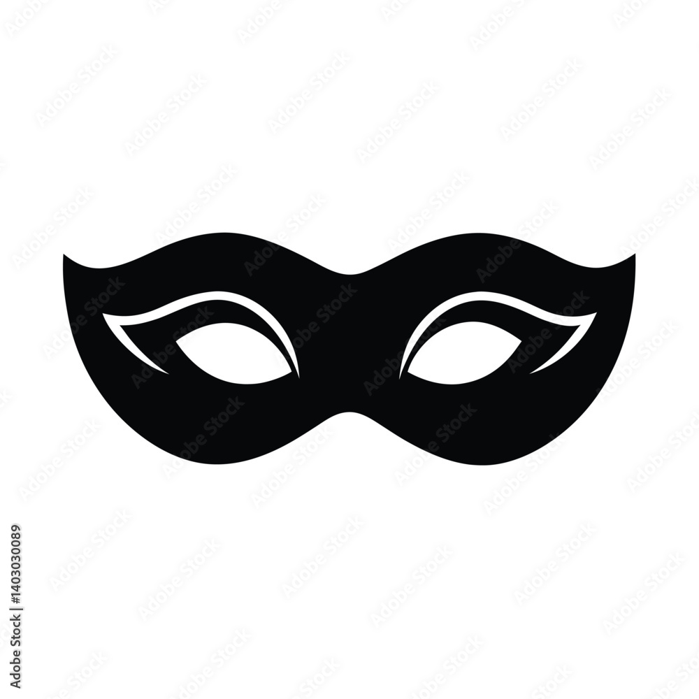Stylish Black Carnival Mask Vector Graphic Stylish Black Carnival Mask Vector Graphic