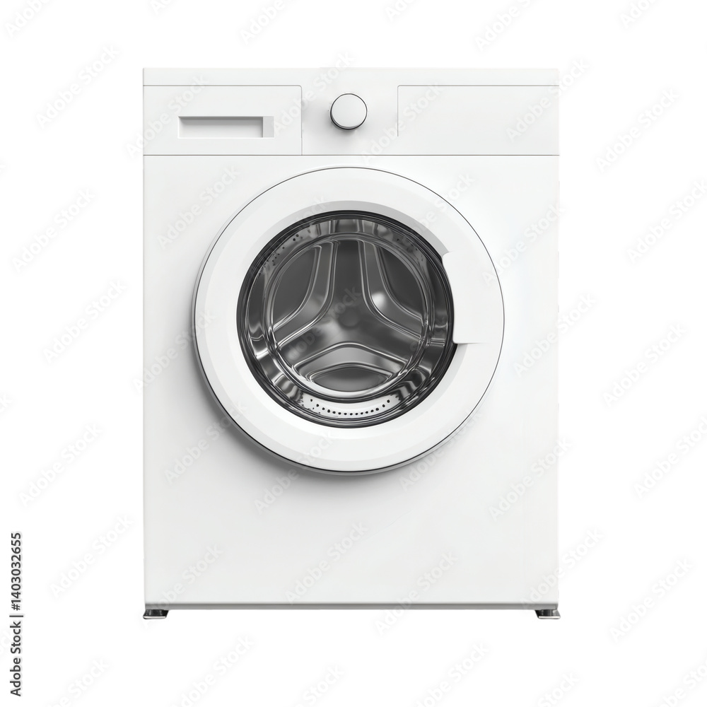 Front-Loading White Washing Machine with Circular Door and Digital Display on Clean Background
Front-Loading White Washing Machine with Circular Door and Digital Display on Clean Background
