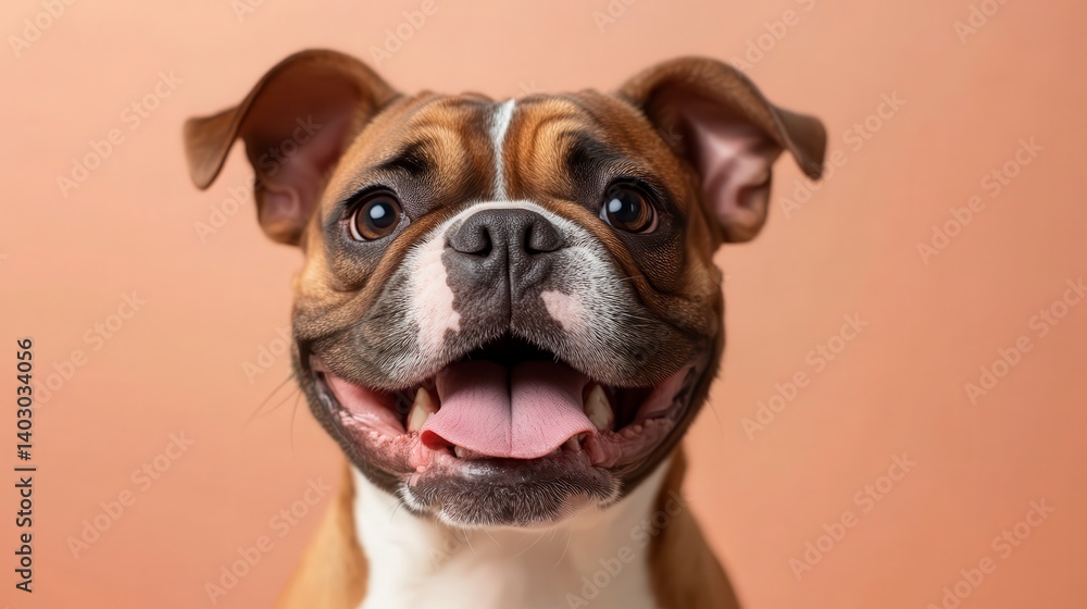 A charming dog with a happy expression showcases its big, expressive eyes, exuding friendliness and warmth, perfect for animal lovers seeking a joyful portrait. A charming dog with a happy expression showcases its big, expressive eyes, exuding friendliness and warmth, perfect for animal lovers seeking a joyful portrait.