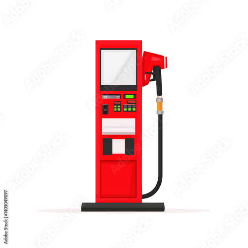 gas pump isolated on white