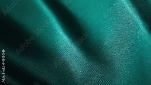 Wallpaper Mural Beautiful teal silk fabric texture background, featuring dark green silk cloth with satin material in close-up view, perfect for luxury fashion design with shiny, smooth drapery. Torontodigital.ca