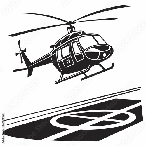helicopter vector illustration