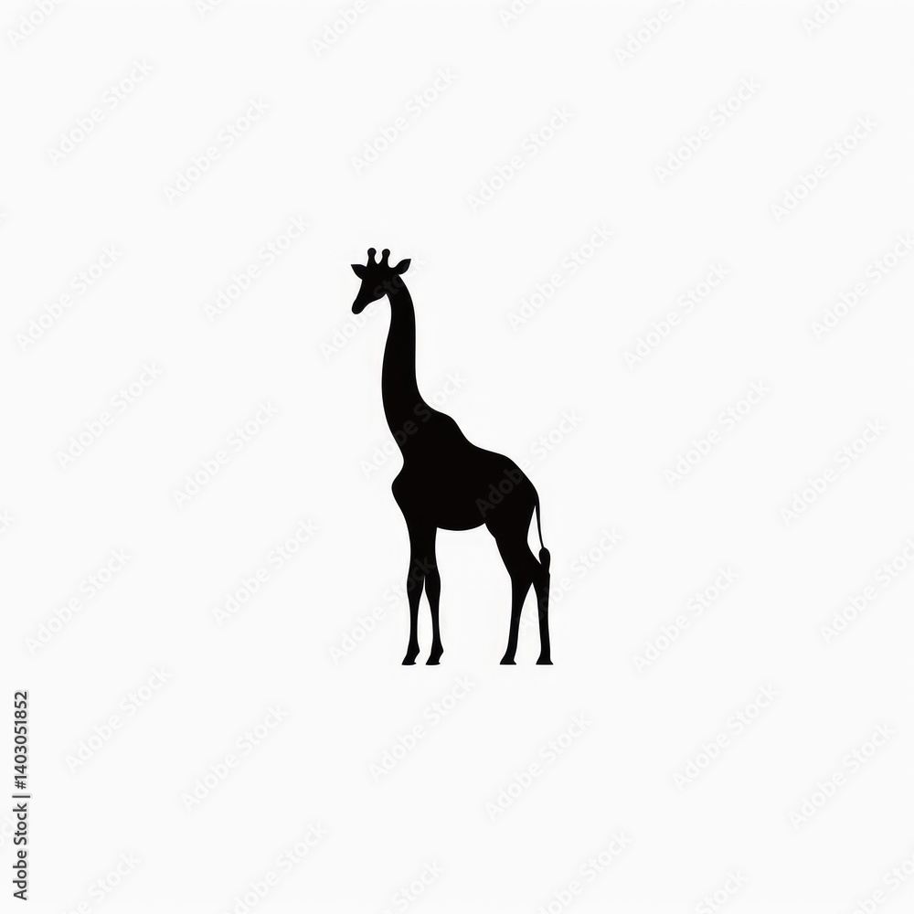 Fototapeta premium Simple silhouette of a giraffe