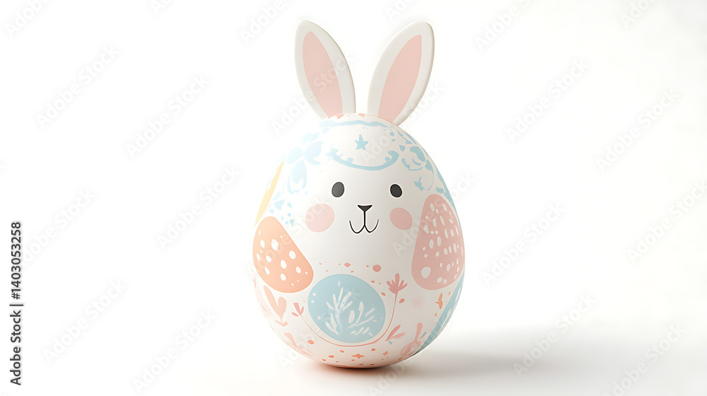 Fototapeta premium A pastel colored easter egg holder