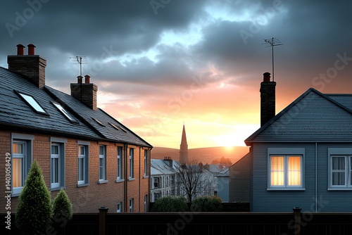 Wallpaper Mural A soft sunset over a familiar place tied to precious memories Torontodigital.ca