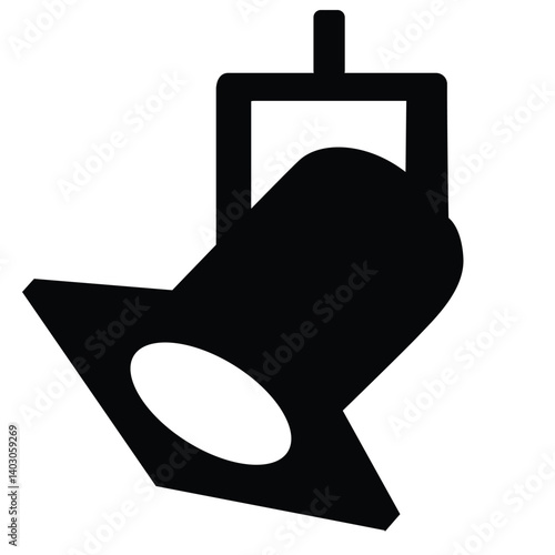 Cute cartoon hand drawn vector  spotlight silhouette.
