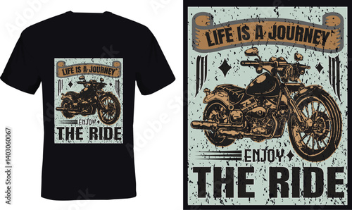 Life is a Journey – Enjoy the Ride Vintage T-Shirt Design
