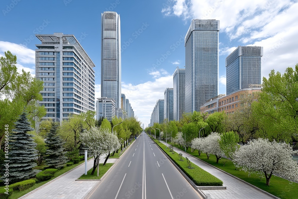 Urban skyline expanding with new high-rise buildings under development Urban skyline expanding with new high-rise buildings under development