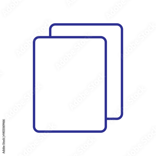 Add new tab, slide, or section line art vector icon. Blue Dublicate, boxes mini line, icon. Blue Copy icon vector isolated on white background. Blue Copy vector. Blue copy duplicate layer icon.