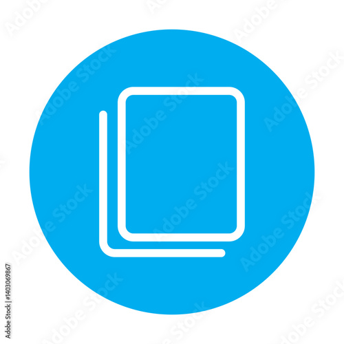 Add new tab, slide, or section line art vector icon. Blue Dublicate, boxes mini line, icon. Blue Copy icon vector isolated on white background. Blue Copy vector. Blue copy duplicate layer icon.