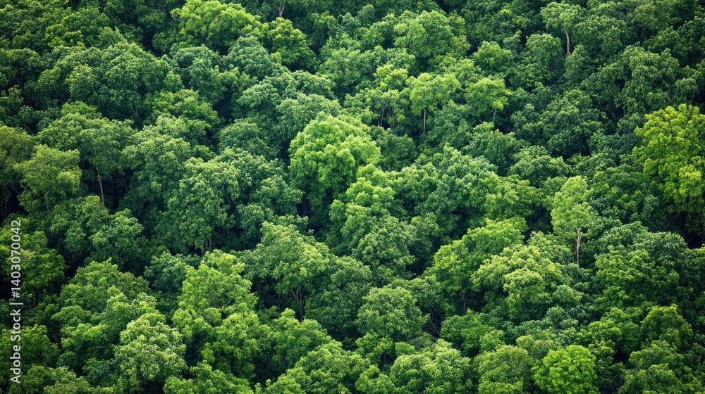 A dense collection of trees displaying natural and green foliage A dense collection of trees displaying natural and green foliage