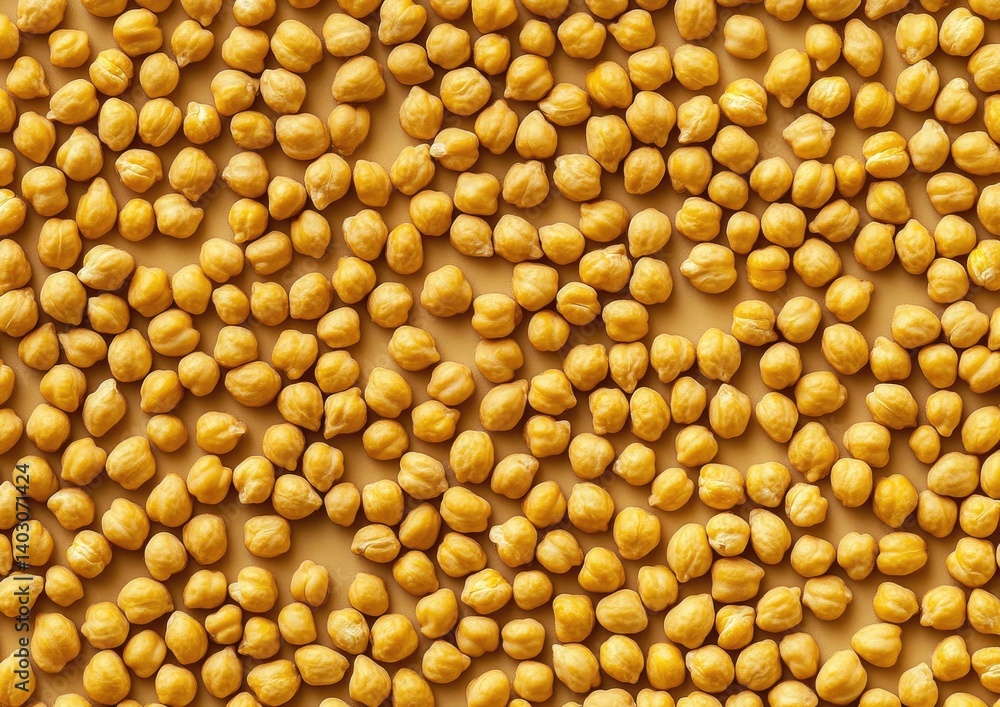 Chickpeas on a mustard background Chickpeas on a mustard background