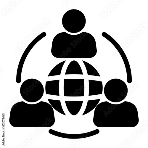 Outsourcing Icon Solid Style for Efficiency Pack Icon Themes
