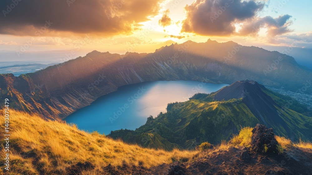 Obraz premium the charm of the beauty of the mountain and its surroundings