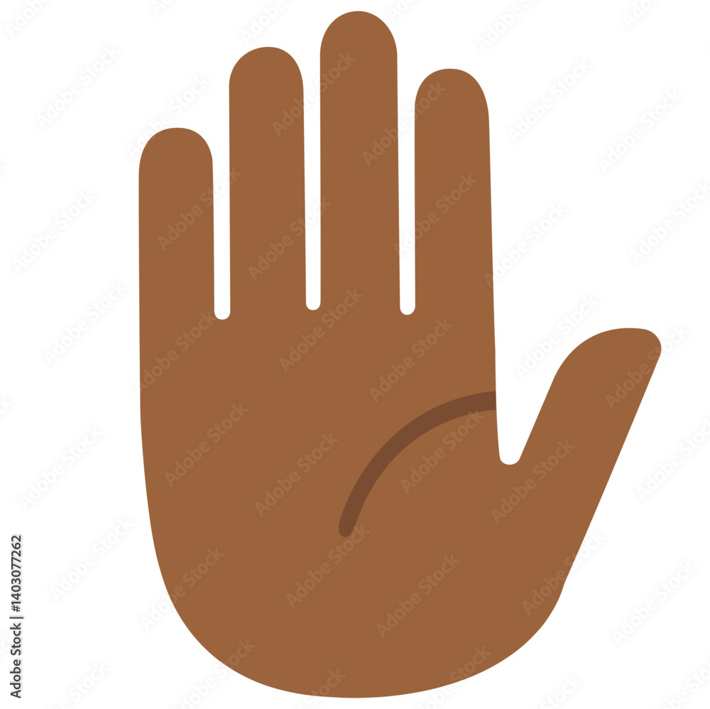 Fototapeta premium Raised Hand (Medium-Dark Skin) 