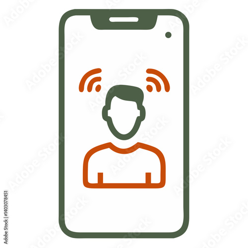 Smartphone Screen Showing Video Call Icon - Digital Communication and Remote Connection Concept