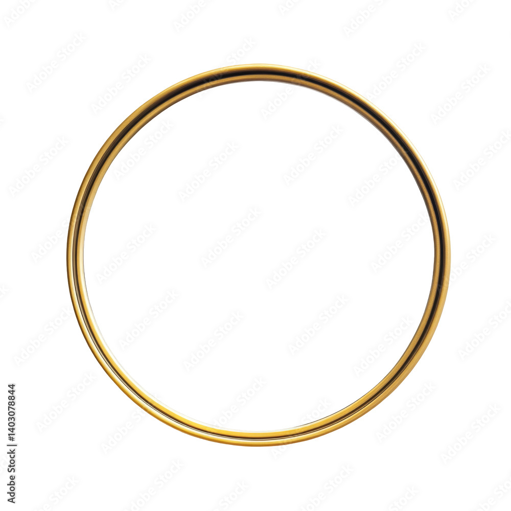 Gold Minimalist Mirror on transparent background Gold Minimalist Mirror on transparent background