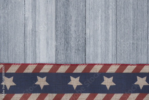 Obraz na płótnie Retro USA red, white and blue stars on wood American background w salonie