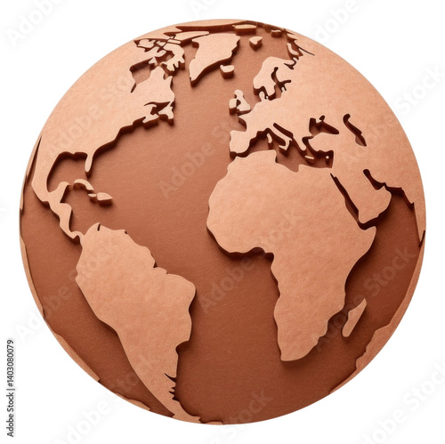 PNG Earth planet globe topography.