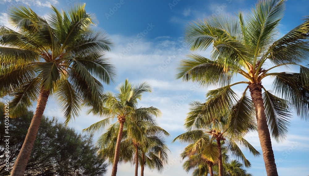 Beautiful palm trees against sky Beautiful palm trees against sky