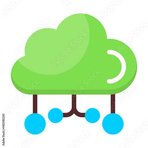 Cloud Computing Flat Flat Icon