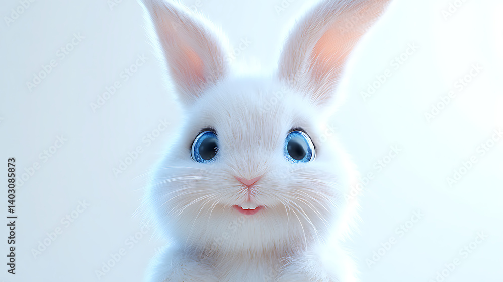 Obraz premium A fluffy easter bunny 